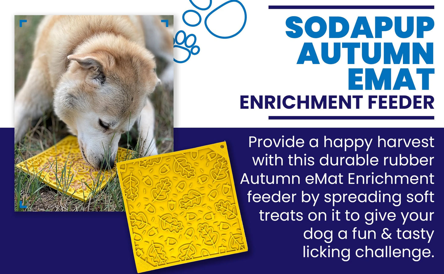 Autumn eMat - Enrichment Lick Mat For Dogs and Cats| Fall Leaves Design