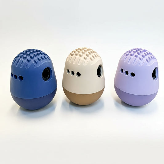 Three colorful textured balls on a white background