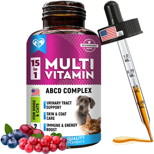 Cat & Dog Multivitamin Liquid with Glucosamine & Cranberry
