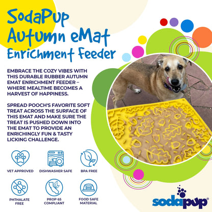Autumn eMat - Enrichment Lick Mat For Dogs and Cats| Fall Leaves Design