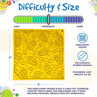 Autumn eMat - Enrichment Lick Mat For Dogs and Cats| Fall Leaves Design
