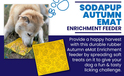 Autumn eMat - Enrichment Lick Mat For Dogs and Cats| Fall Leaves Design