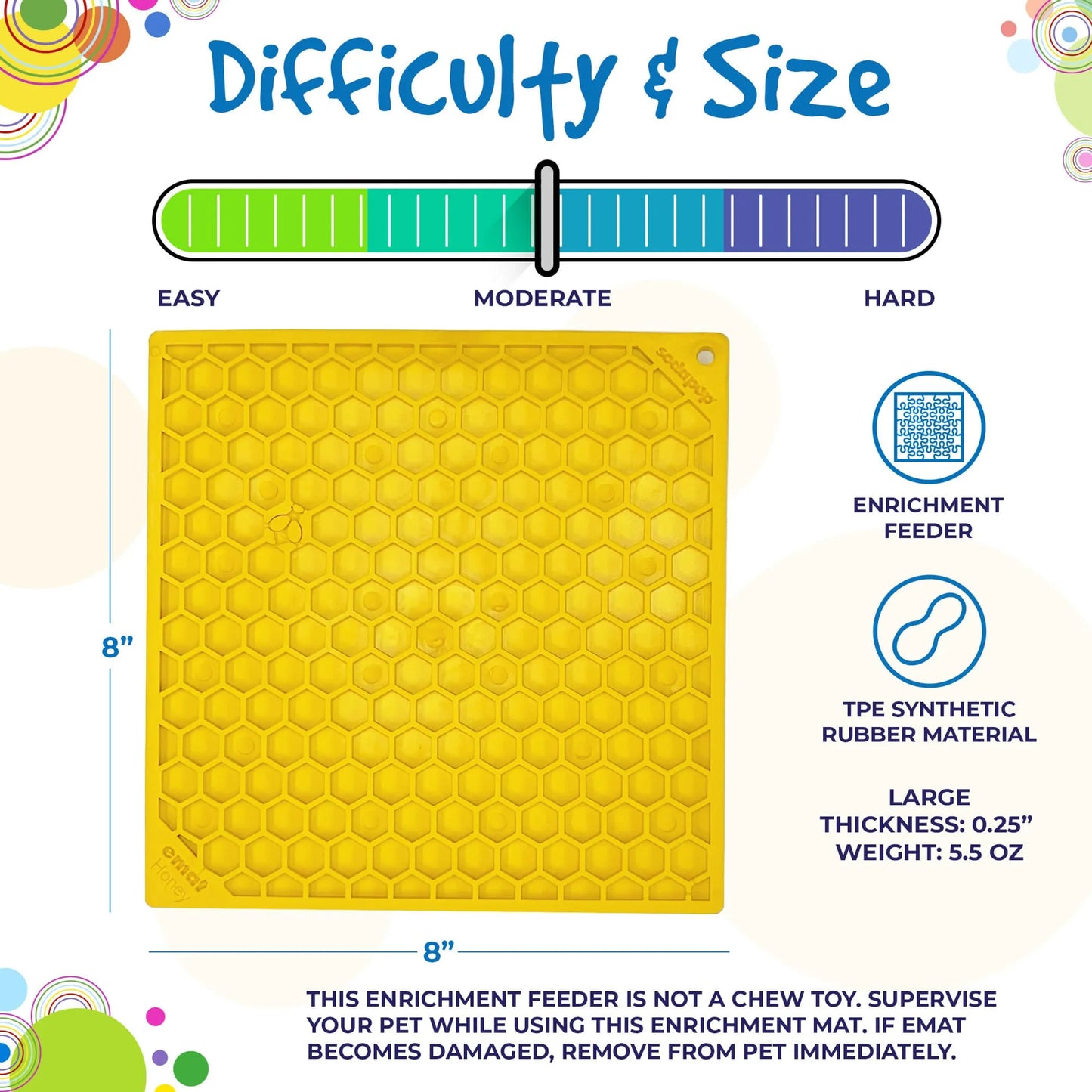 Honeycomb eMat - Enrichment Lick Mat for Dogs and Cats
